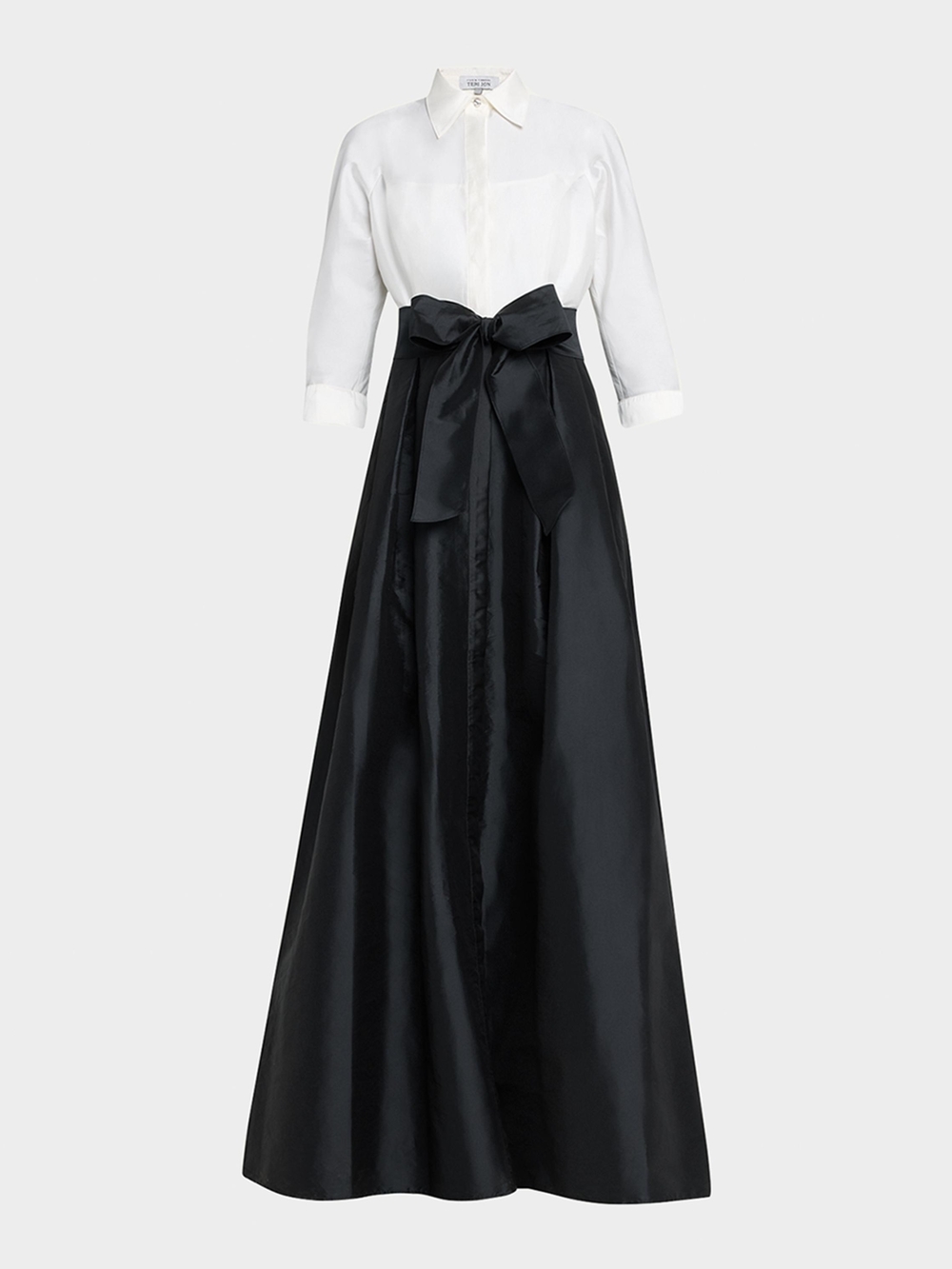 Elegant Black Satin Maxi Skirt with Tie Waist Size 8
